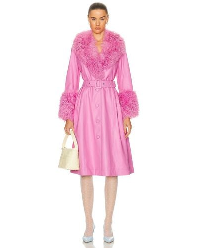 Saks Potts Foxy Shearling Coat - Pink