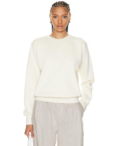 Totême Crewneck Cotton Sweatshirt - White
