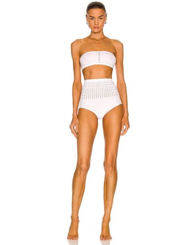 Alaïa Seamless Perforated Bikini Set - Multicolor