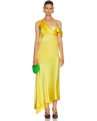 Loewe Draped Dress - Yellow