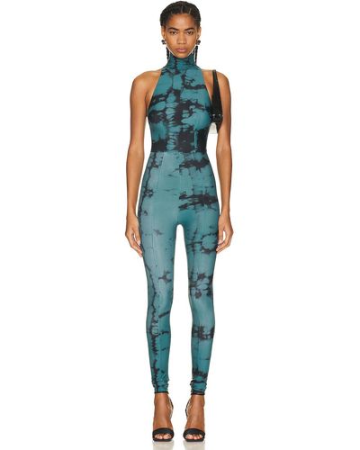 Alex Perry Clay Turtleneck Catsuit - Blue