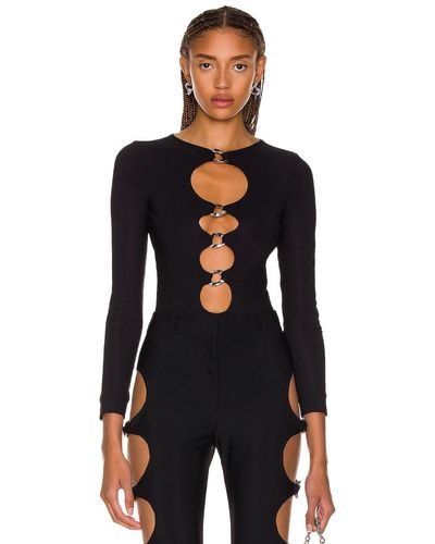 Burberry Cutout Jersey Bodysuit - Black