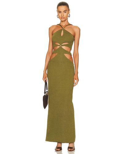 PATBO Asterisk Knit Dress - Green