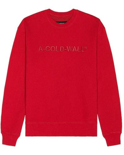 A_COLD_WALL* * Logo Sweatshirt - Red