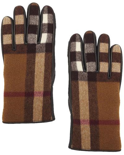 Burberry Gabriel Icon Stripe Gloves - Brown