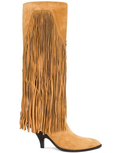 Bally Lilac Fringe Boot - Brown