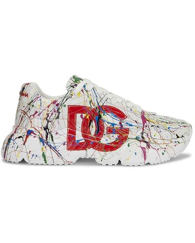Dolce & Gabbana Paint Splatter Sneaker - Multicolor