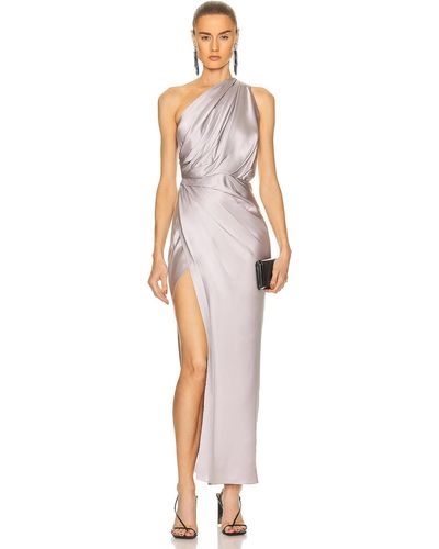 The Sei For Fwrd Asymmetrical Drape Dress - White
