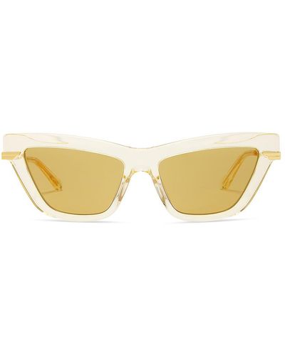 Bottega Veneta Combi Cat Eye Sunglasses - Yellow