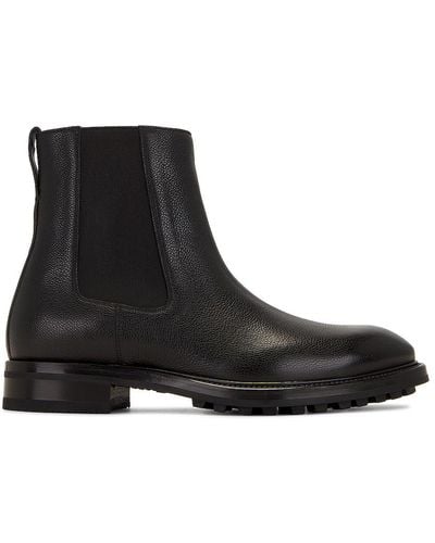Tom Ford Small Grain Leather Ankle Boots - Black