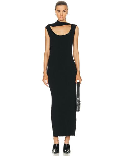 Y. Project Classic Triple Collar Knit Tank Dress - Black