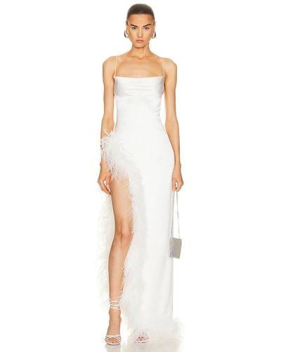 retroféte Priscilla Feather Dress - White