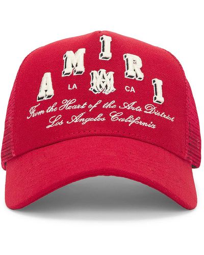 Amiri Varsity Trucker Hat - Red