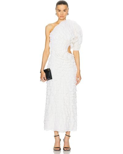 Chloé One Shoulder Gown - White