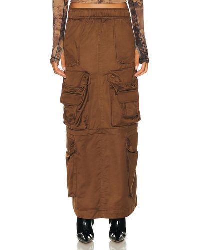 DIESEL Cargo Maxi Skirt - Brown