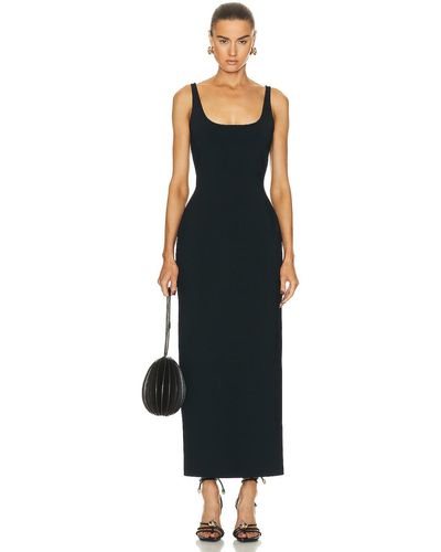 Bottega Veneta Compact Viscose Long Dress - Black