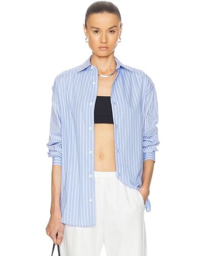 Matteau Contrast Stripe Shirt - Blue