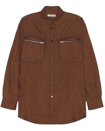 Undercover Long Sleeve Shirt - Brown