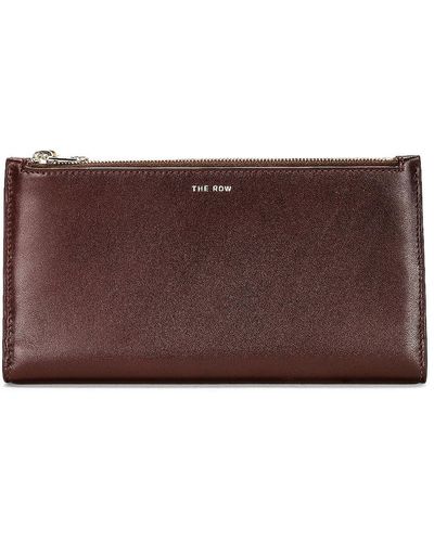 The Row Multi Zipped Wallet - Brown