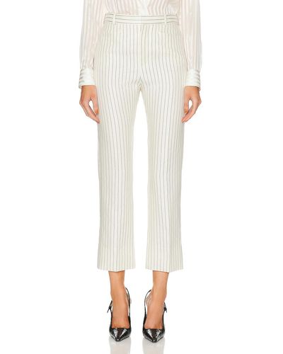 Tom Ford Striped Tailored Pant - White