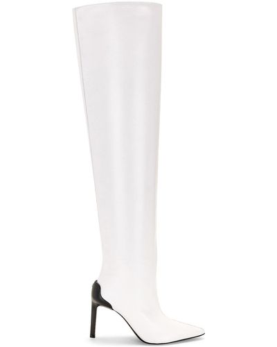 Courreges Sharp Leather High Boots - White
