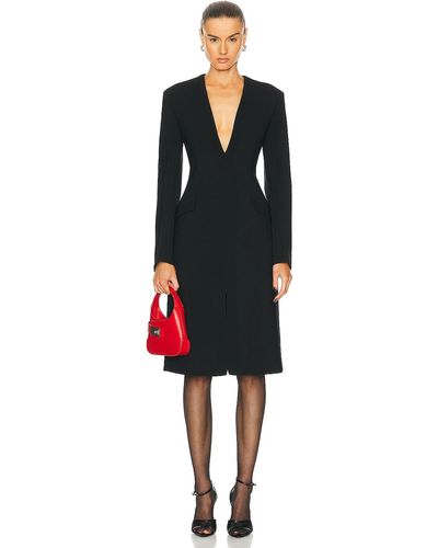 Ferragamo Low Cut Midi Dress - Black
