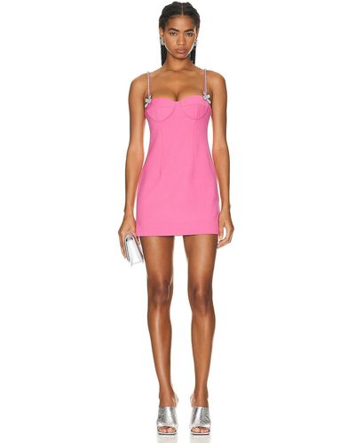 Area Butterfly Crystal Mini Dress - Pink