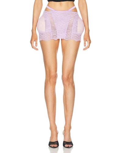 Jean Paul Gaultier X Shayne Oliver Lace Skirt - Purple