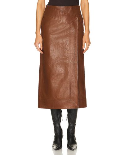 Johanna Ortiz Winter Scents Midi Skirt - Brown