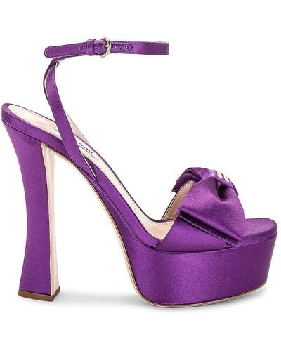 Miu Miu Bow Sandal - Purple