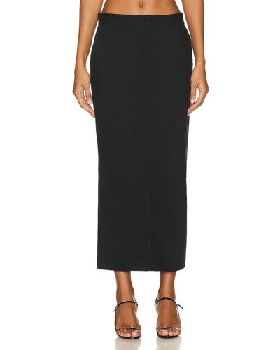 St. Agni Low Waisted Tailored Skirt - Black