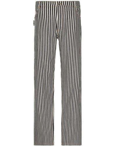 Bottega Veneta Striped Drill Pants - Gray