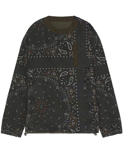 Sacai Bandana Print Reversible Sweater - Black