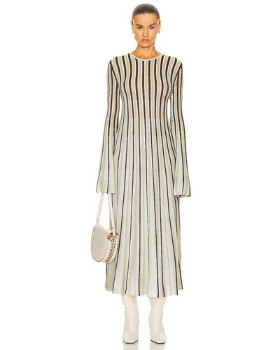 Stella McCartney Lurex Knit Long Dress - White