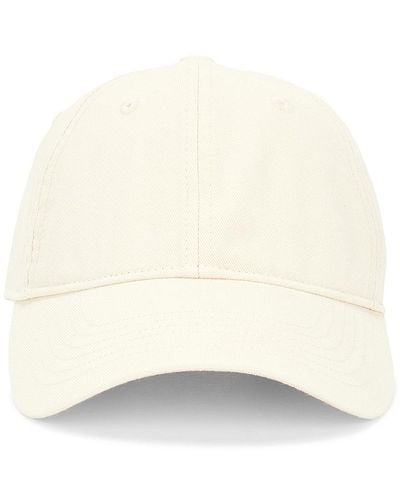 Totême Leather Trim Cotton Cap - White