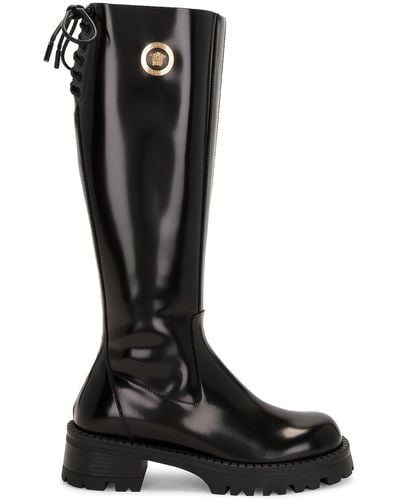 Versace Knee High Boot - Black