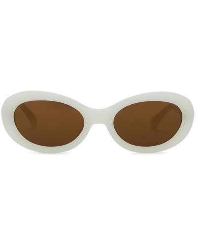 Dries Van Noten Oval Sunglasses - White