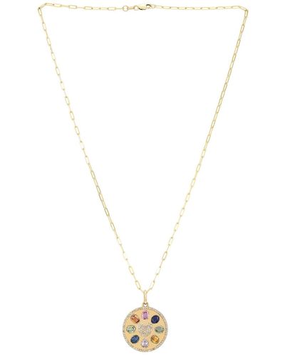 Siena Jewelry Round Charm Necklace - Multicolor
