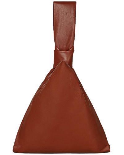 Bottega Veneta Leather Knot Bag - Brown