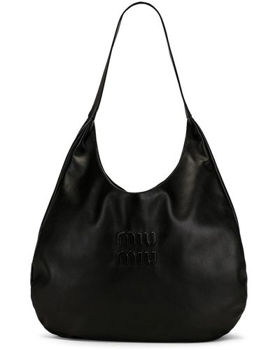 Miu Miu Softy Hobo Bag - Black