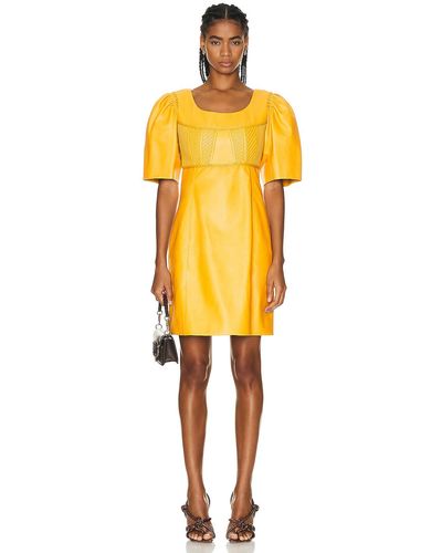 Chloé Classic Napa Leather Dress - Yellow