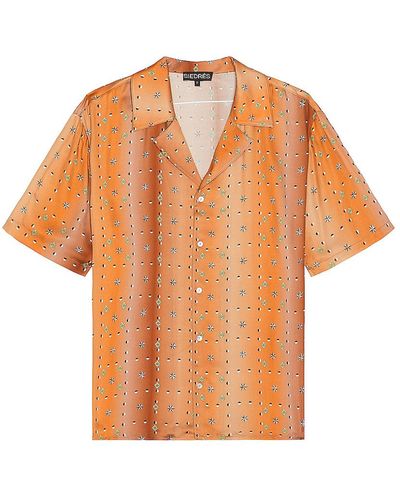 Siedres X Fwrd Resort Collar Short Sleeve Shirt - Orange
