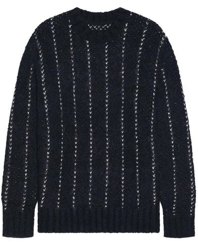 Sacai Jacquard Knit Sweater - Blue