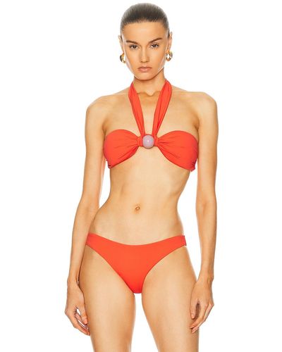 Silvia Tcherassi Valderice Bikini Top - Orange