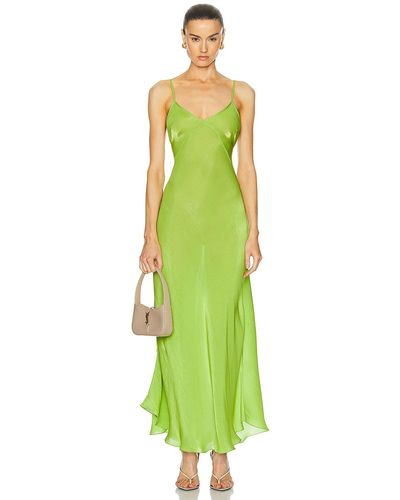 Priscavera Maxi Slip Dress - Green
