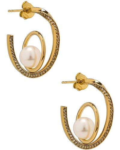 Completedworks Encapsulated Pearl Earrings - Metallic