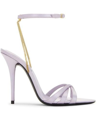 Saint Laurent Ankle Strap Sandal - White