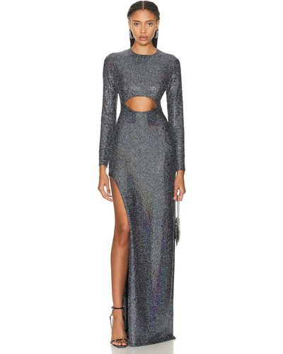 The Sei Long Sleeve Cut Out Gown - Blue