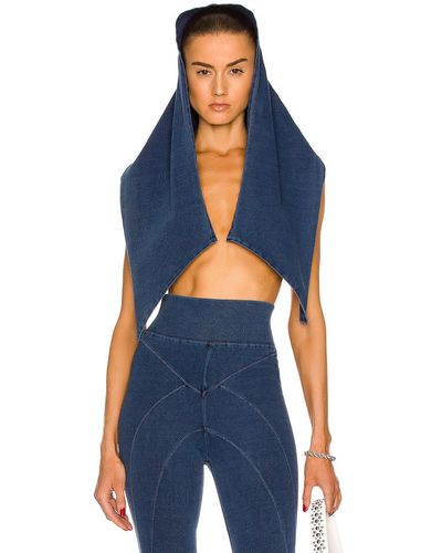 Alaïa Knitted Hood - Blue