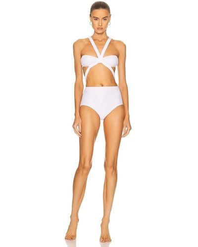 Alaïa Original One Piece Bikini Swimsuit - White